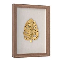Golden Leaves III Shadow Box