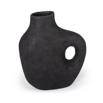 Fallon Black Metal Table Vase