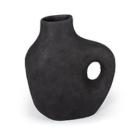Fallon Black Metal Table Vase