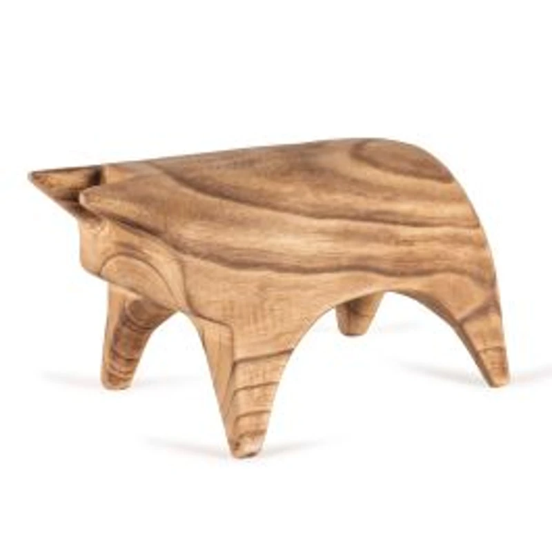 Matteo Wood Bull Sculpture