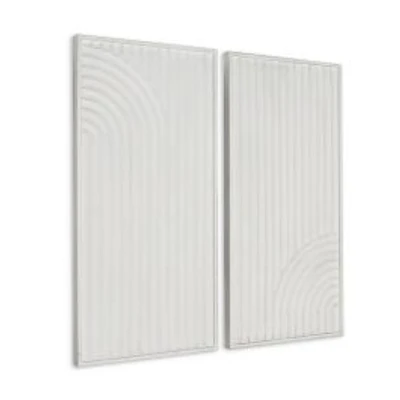Saanvi Metal Wall Decor, White - Set of 2