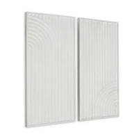 Saanvi Metal Wall Decor, White - Set of 2