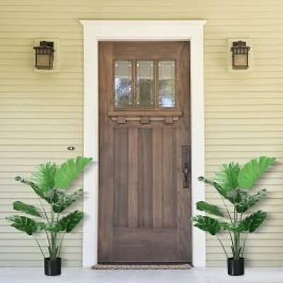 2 Pack Artificial Monstera Deliciosa Tree, 10 Leaves of Different Sizes