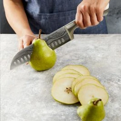 Damashiro Santoku Knife 17cm & Cutting Board Set