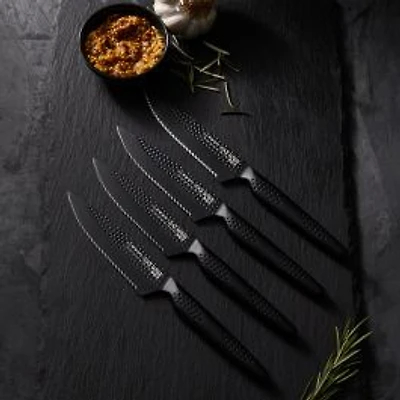 iD3 Black Samurai Steak Knife Set 4-Piece