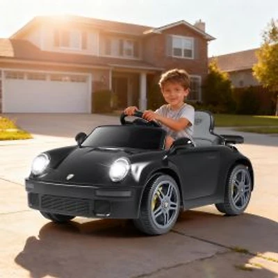 12V Electric Ride On Car Licensed RUF?CTR, Remote Control and Music - Black