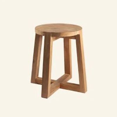 Teak Wood Round Stool
