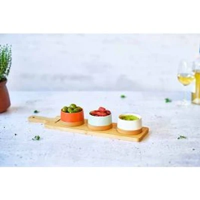 Delta Bowls and Serving Board Set