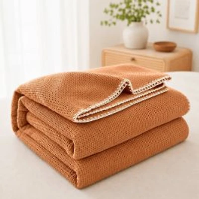 Ultra Soft Waffle Throw Blanket