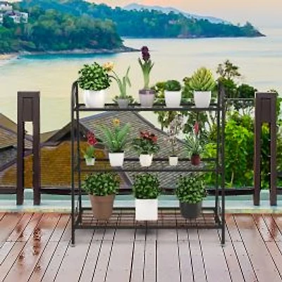 3-Tier Metal Plant Stand Shelf Display Rack, For Plants Shoes Flower Pot