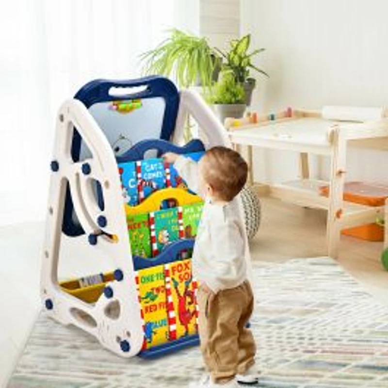 3-in-1 Kids Art Easel Double-Sided Tabletop Easel, Art Accessories - Blue