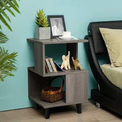 2-Piece Wooden Modern Nightstand Set, Legs for Living Room