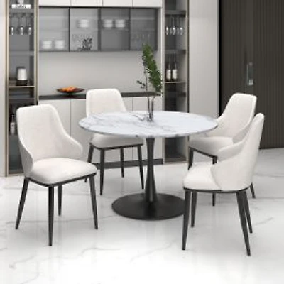 Kash Upholstered Side Chair - Beige Fabric