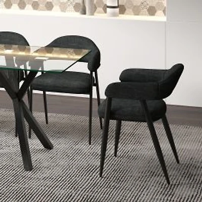 Archer Upholstered Side Chair - Charcoal