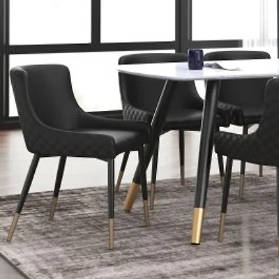 Xander Upholstered Side Chair - Black