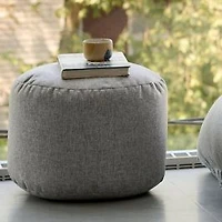 Sepia Ottoman and Footrest, Round