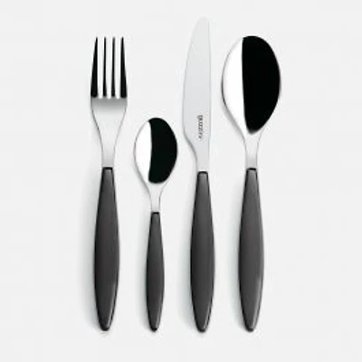 Feeling 24-Piece Dark Grey Flatware Set