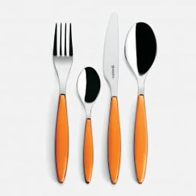 Feeling 24-Piece Orange Flatware Set
