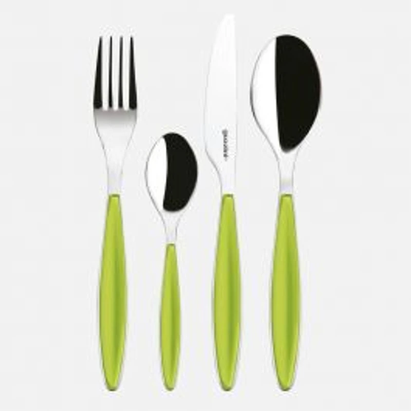 Feeling 24-Piece Green Flatware Set