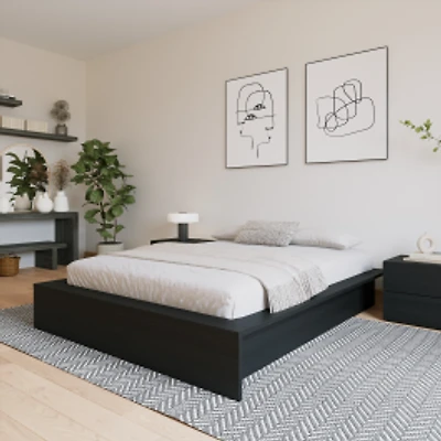 Joey Platform Bed - Black Karisma