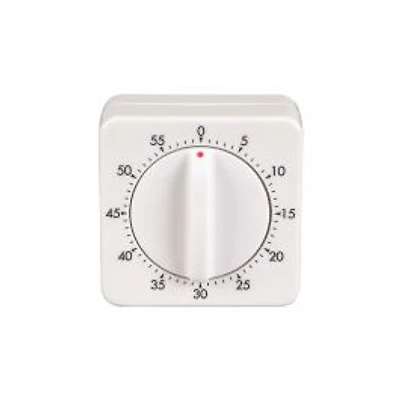 White Mechanical Timer by Bios