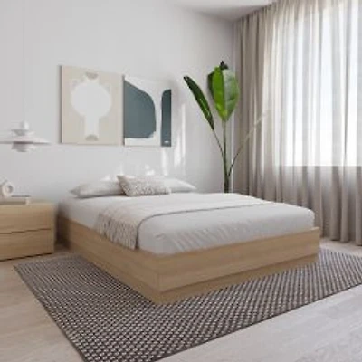 Madrid Platform Bed Frame - Natural Blonde Oak