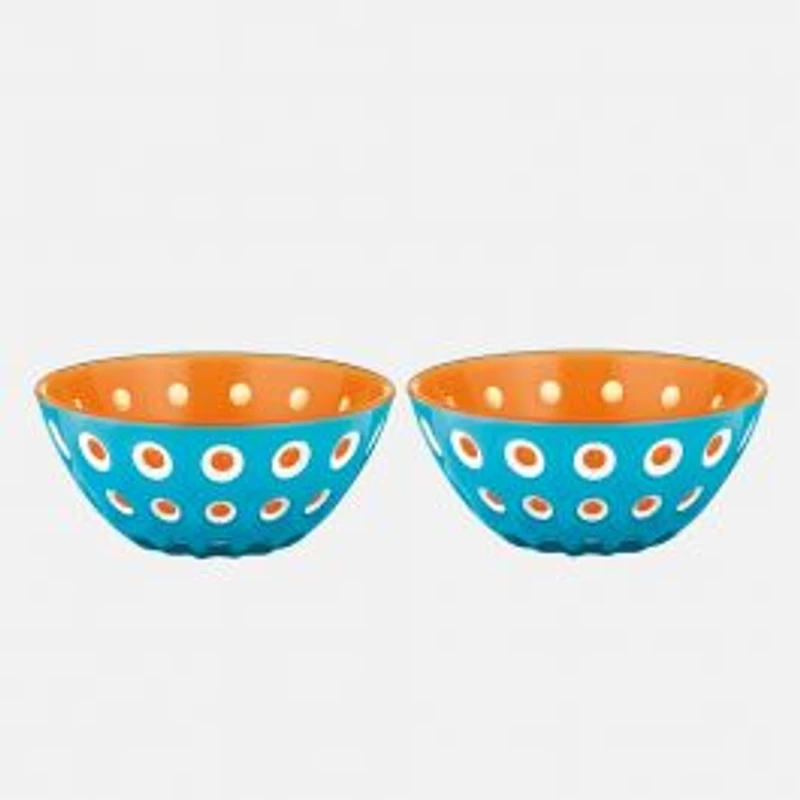Le Murrine Set of 2 Blue/Orange Bowls (12cm)