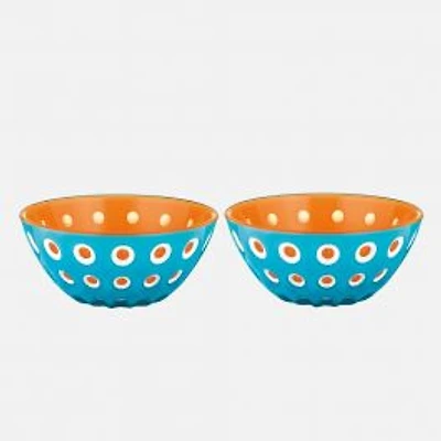 Le Murrine Set of 2 Blue/Orange Bowls (12cm)