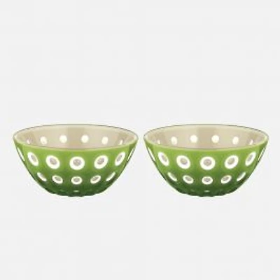 Le Murrine Set of 2 Green/Sand Bowls (12cm)