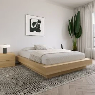 Michael Platform Bed Frame - Natural Blonde Oak