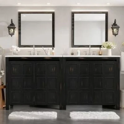Modern Bathroom Vanity with Double Sinks - 72"