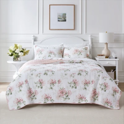 Laura Ashley Honeysuckle Cotton Quilt Set