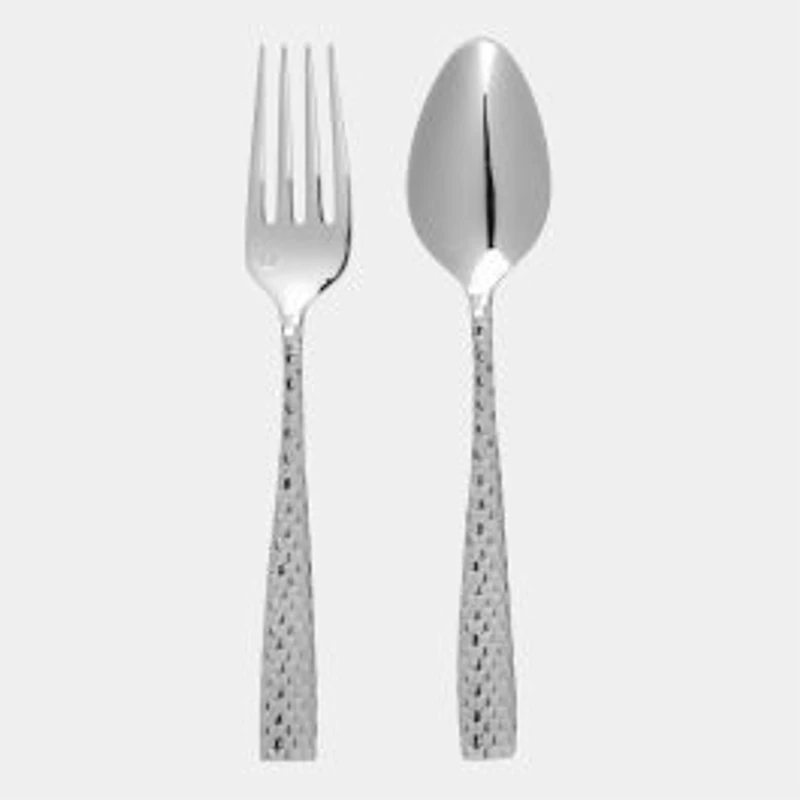 Lucca Faceted 2-Piece Server Set
