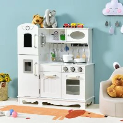 Kitchen Pretend Play Cookware Set Toys for Kids, Water Dispenser