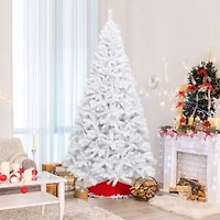 Hinged Artificial Christmas Tree with Metal Stand - 9 ft