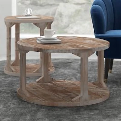 Avni Coffee Table - Distressed Natural Finish