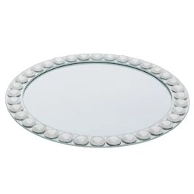 Elegance Clear Beaded Charger Plate 13"