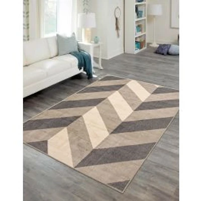 Tapis contemporain gris « Bianca »