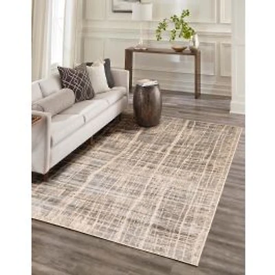 Lattice Contemporary Area Rug - Grey