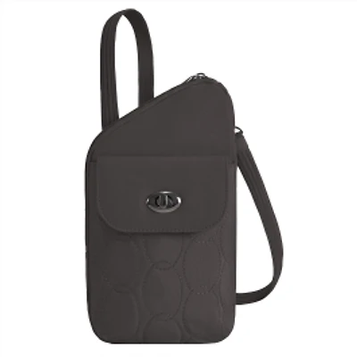 Runways Anti-Theft Slim Asymmetric Crossbody Bag- Smoke