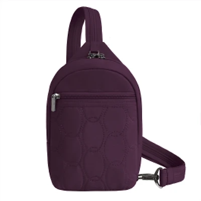 Runways Anti-Theft Small Sling Bag- Plum