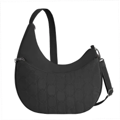 Runways Anti-Theft Asymmetric Hobo Bag - Black