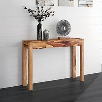 Idris Console Desk - Dark Sheesham