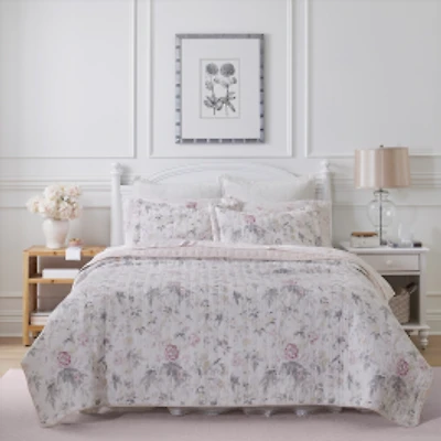 Laura Ashley Breezy Floral Cotton Quilt Set