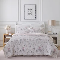 Laura Ashley Breezy Floral Cotton Quilt Set