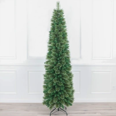 Green Pvc Fir Needle Warm White LED Pencil Tree