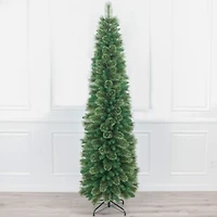 Green Pvc Fir Needle Warm White LED Pencil Tree