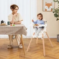 6 in 1 Convertible Highchair, Safety Harness and Removable Tray