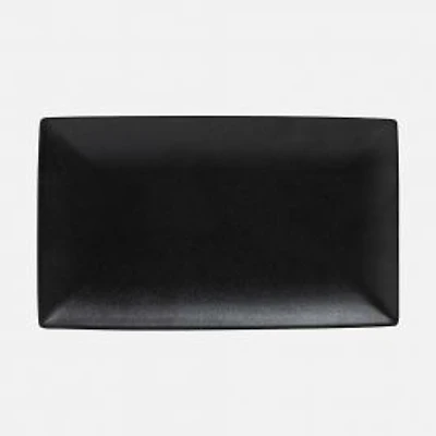 Set of 2 Caviar Small Rectangular Platter by Maxwell & Williams