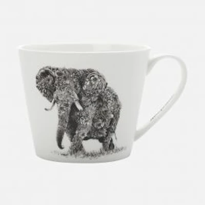 Set of 4 African Elephant Mugs by Maxwell & Williams
